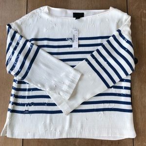 J. Crew Collection All Sequin Top Sz 6 NWT